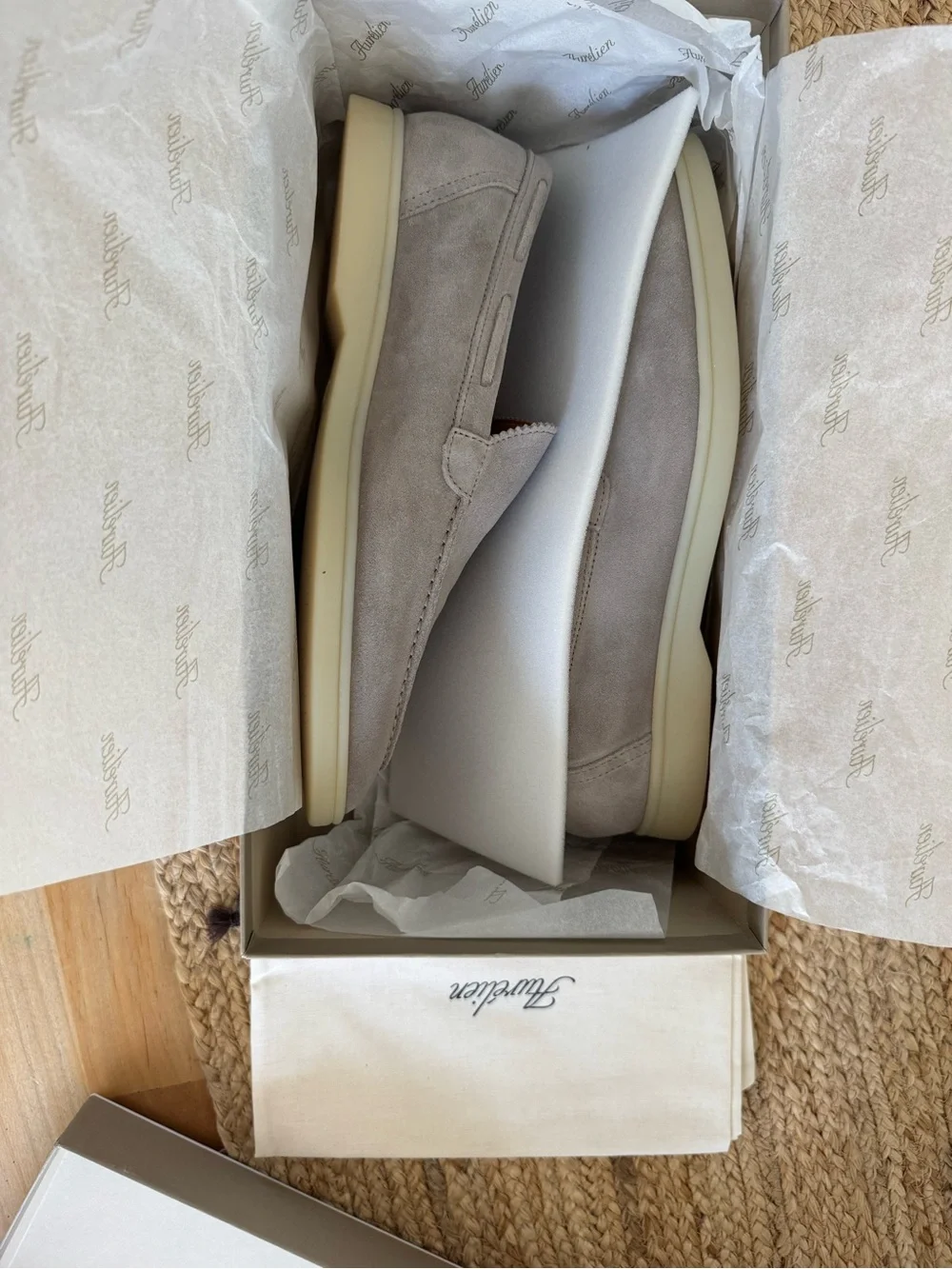 Aurelien Taupe Suede Slip-On Loafers for Men